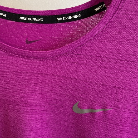 Nike Dri-FIT Miler T-Shirt, Vivid PURPLE, Running and Training - Mens Small - Picture 3 of 5